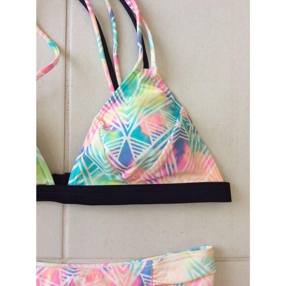 Victoria's Secret Pink Swim Bikini Swimwear Triangle Top Print Swimsuit - Picture 4 of 13